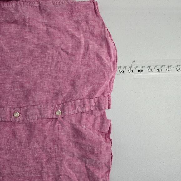 Banana Republic linen long sleeve button down shirt L slim fit pink mens 7005 - Picture 5 of 8
